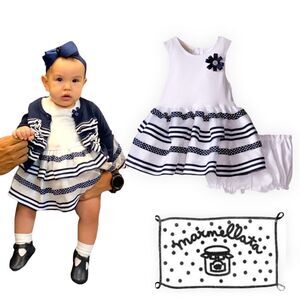 MARMELLATA | Navy & White | Baby Girl SUNDRESS